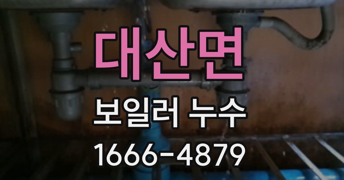 대산면 보일러 누수