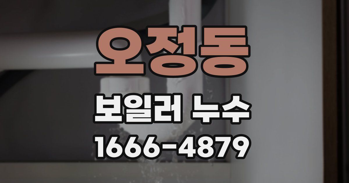 오정동 보일러 누수