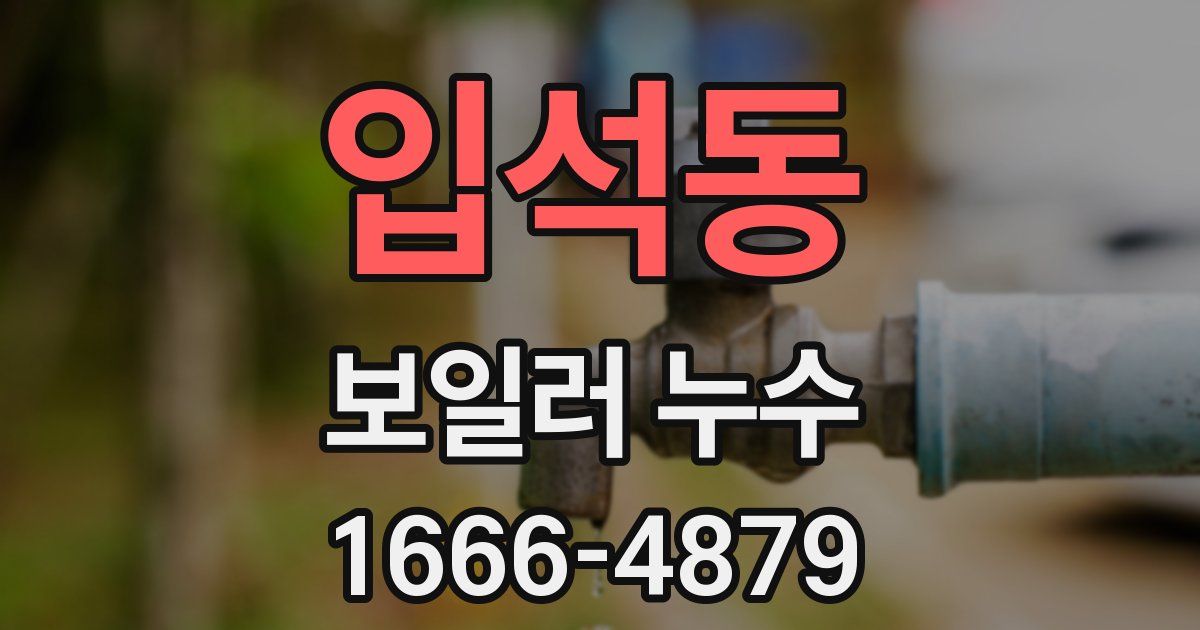 입석동 보일러 누수