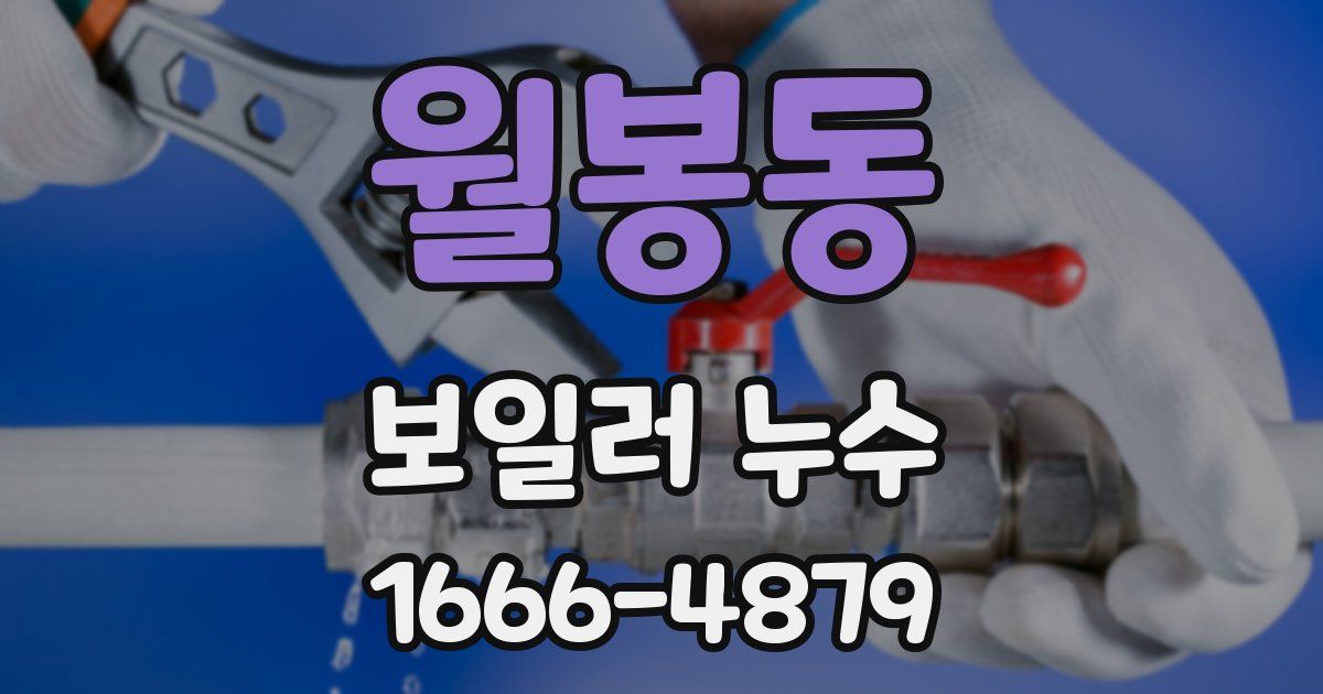 월봉동 보일러 누수