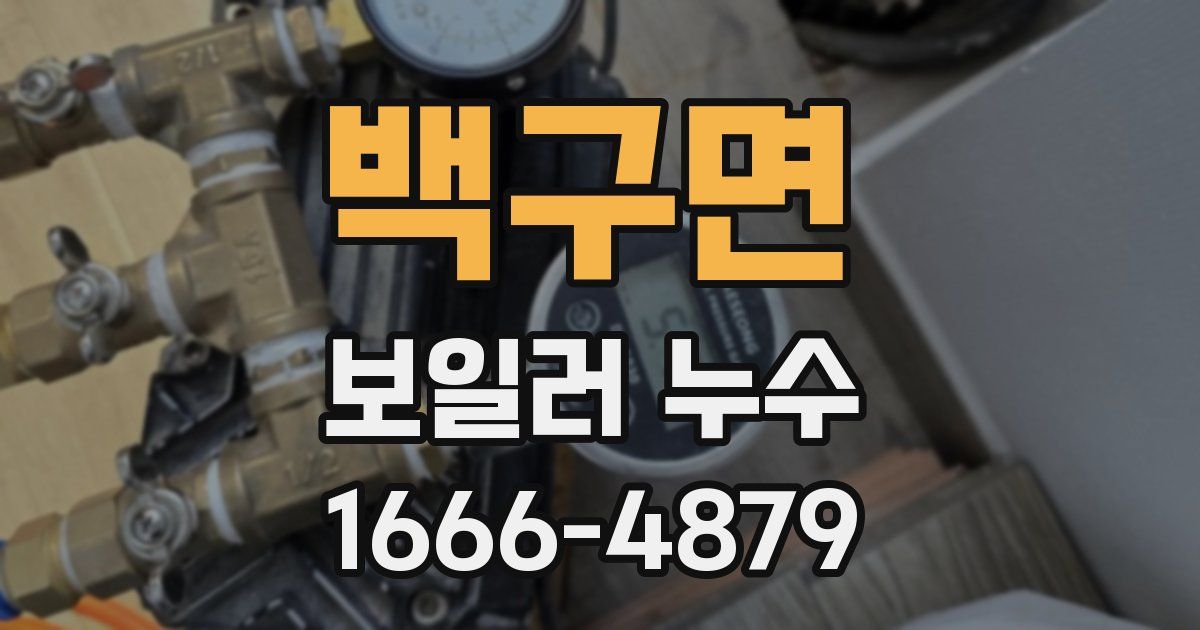 백구면 보일러 누수