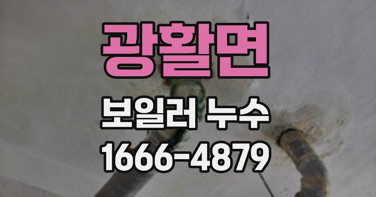 광활면 보일러 누수