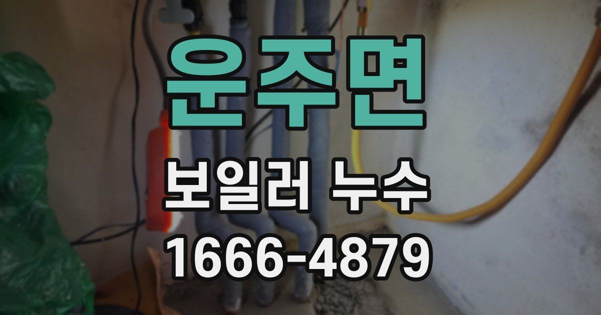 운주면 보일러 누수