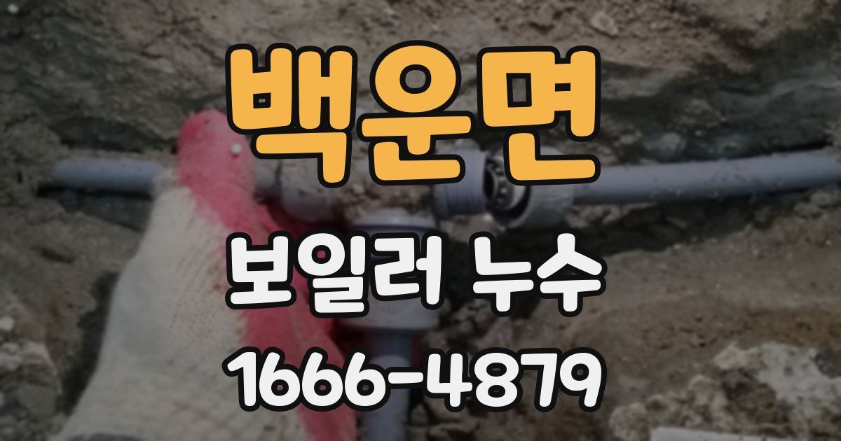 백운면 보일러 누수