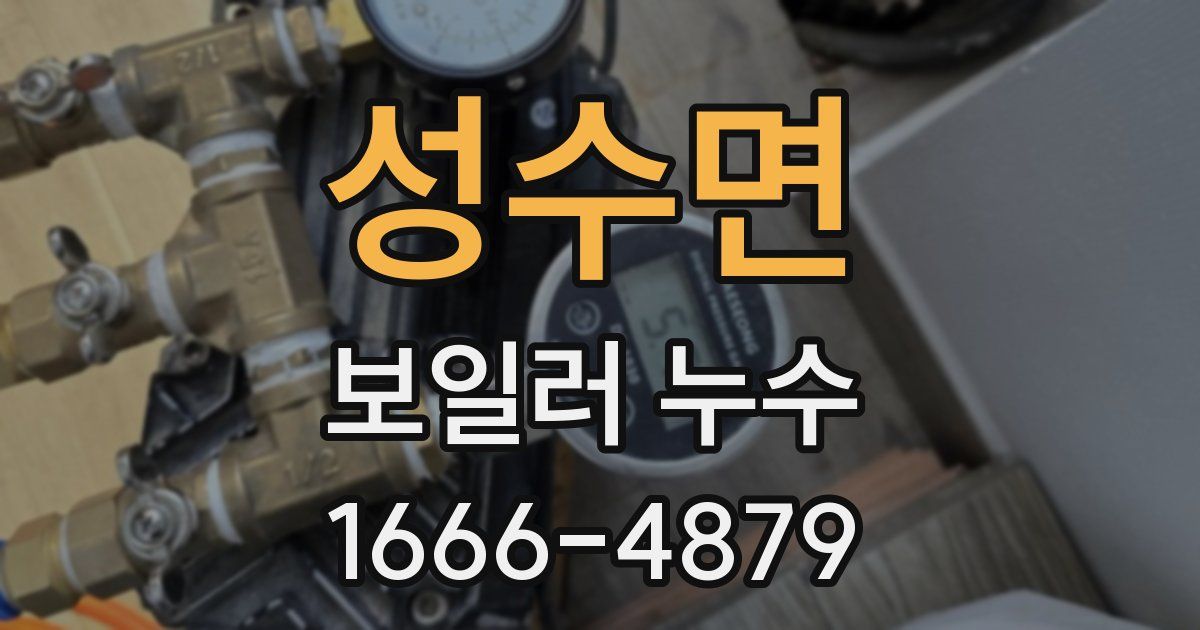 성수면 보일러 누수