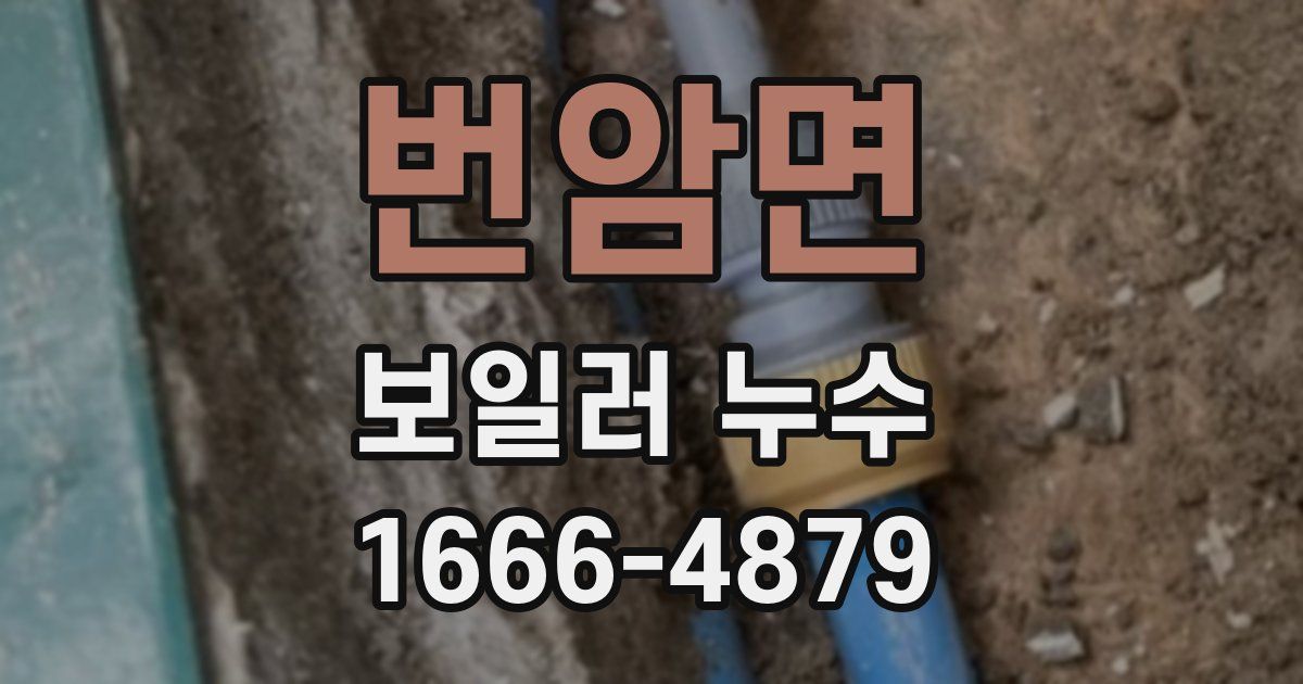 번암면 보일러 누수