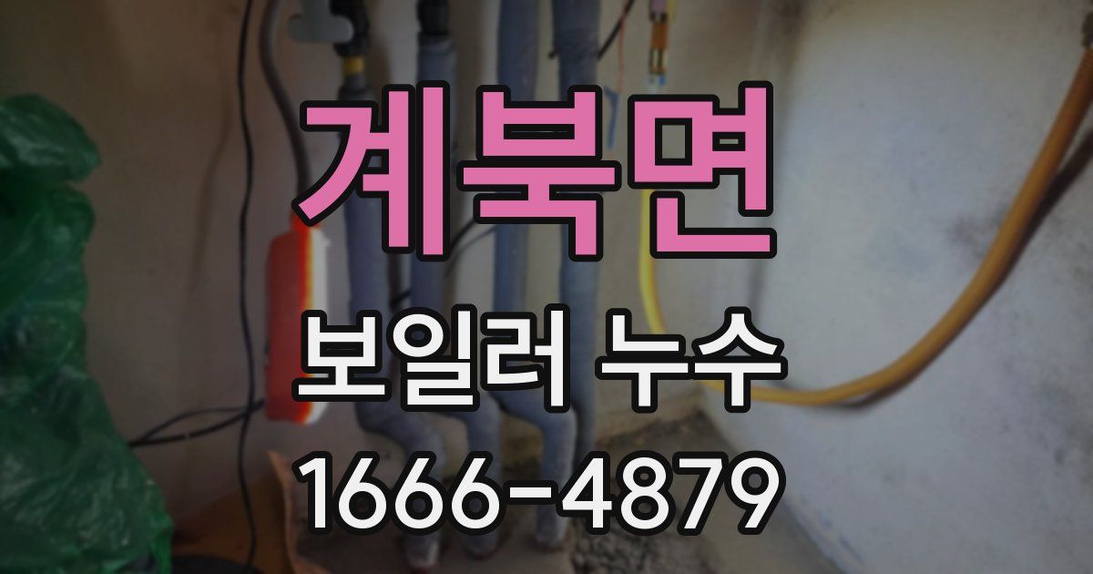 계북면 보일러 누수