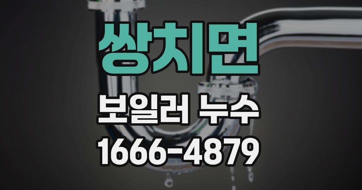 쌍치면 보일러 누수