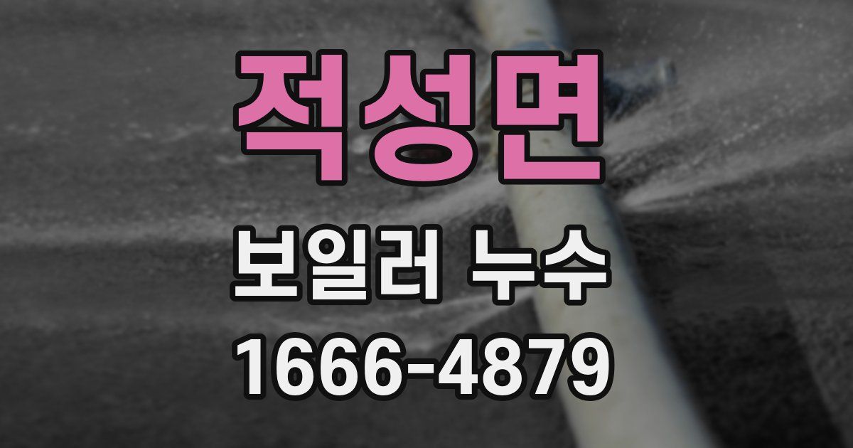 적성면 보일러 누수