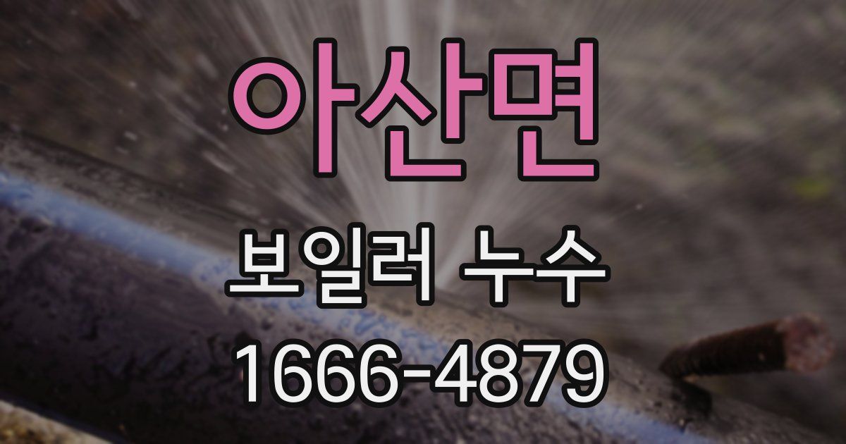 아산면 보일러 누수