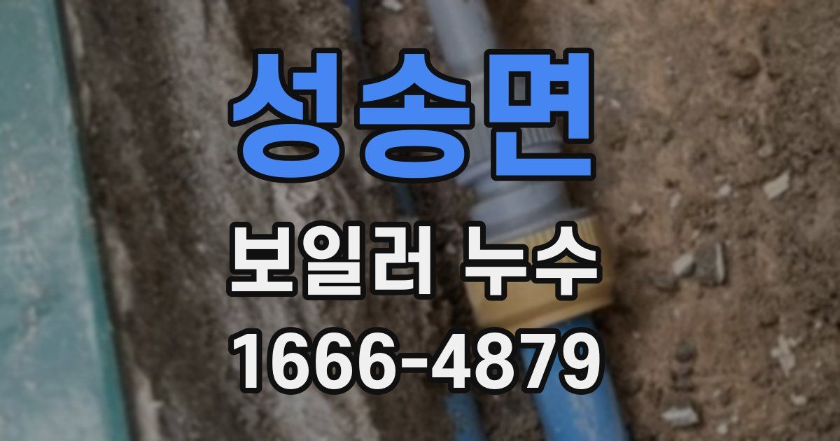 성송면 보일러 누수