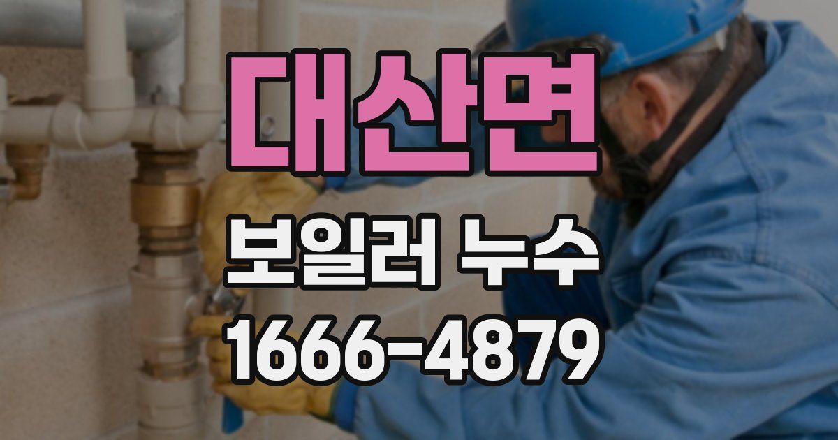 대산면 보일러 누수