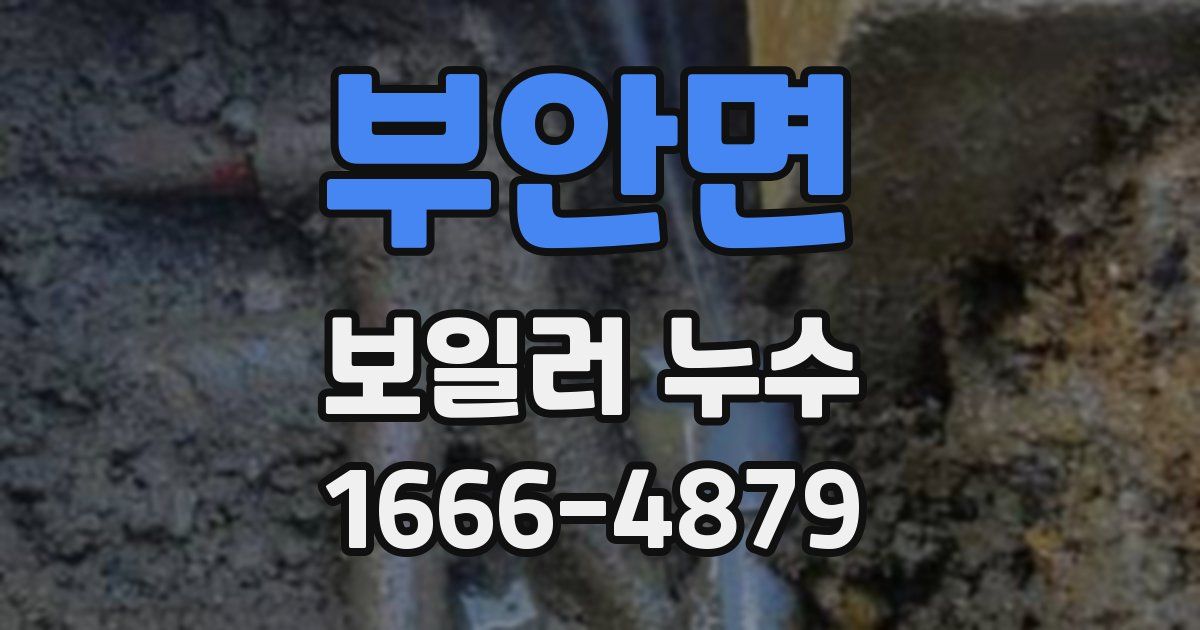부안면 보일러 누수