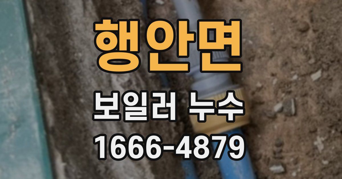 행안면 보일러 누수