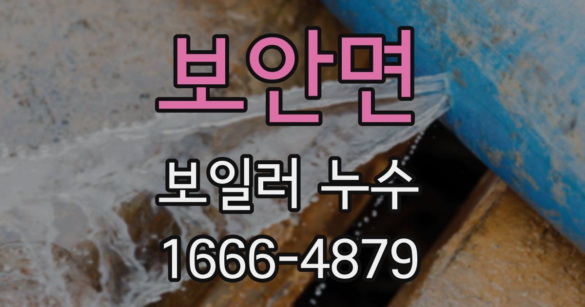 보안면 보일러 누수