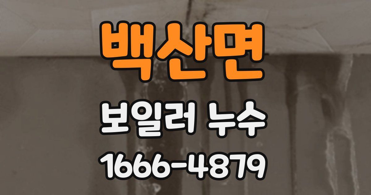 백산면 보일러 누수