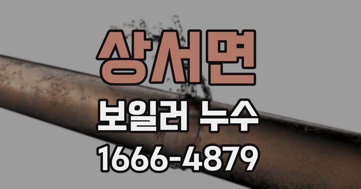 상서면 보일러 누수
