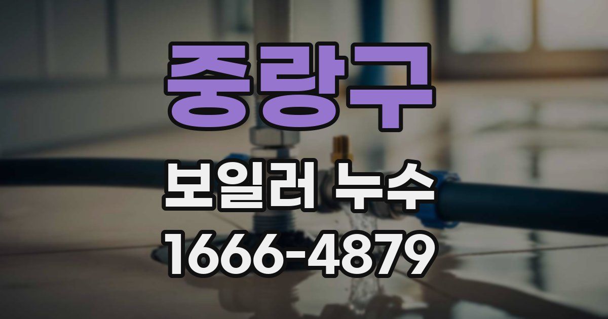 중랑구 보일러 누수