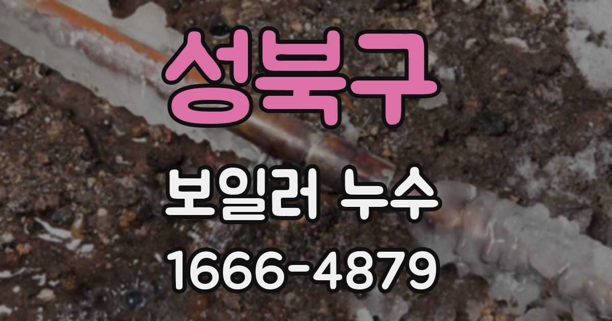 성북구 보일러 누수