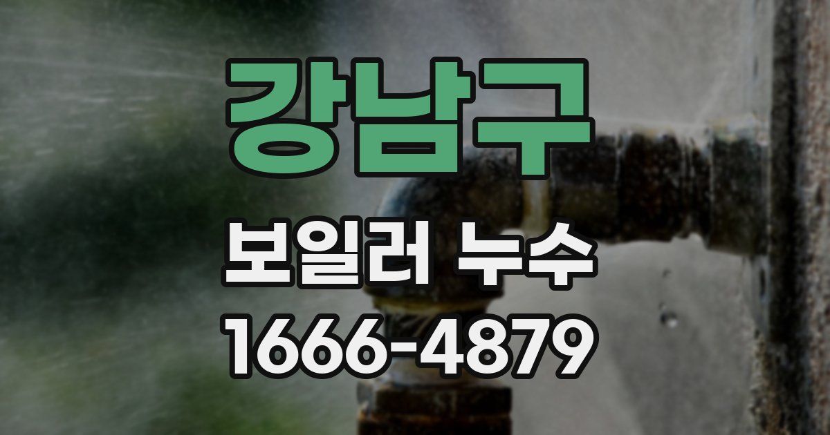 강남구 보일러 누수