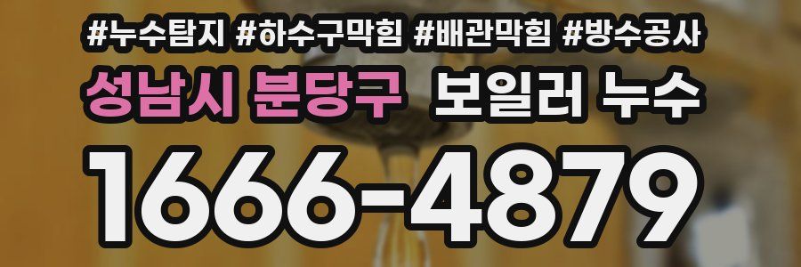 성남시 분당구 보일러 누수