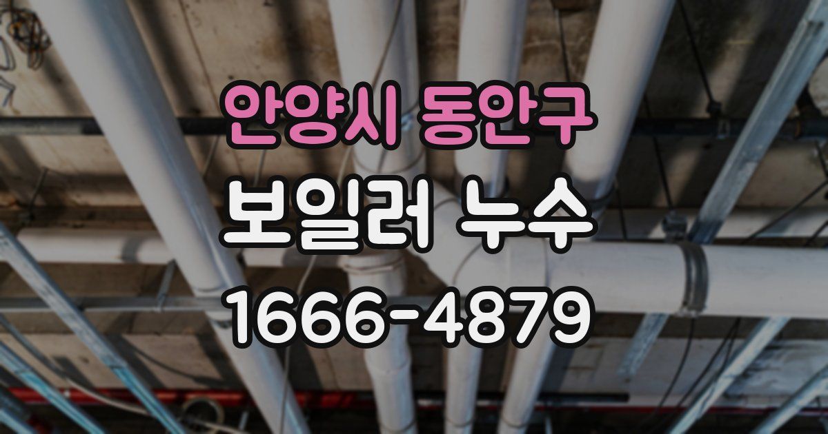 안양시 동안구 보일러 누수