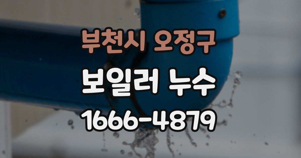 부천시 오정구 보일러 누수