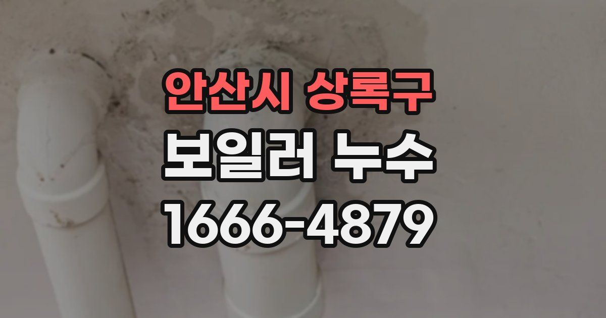 안산시 상록구 보일러 누수
