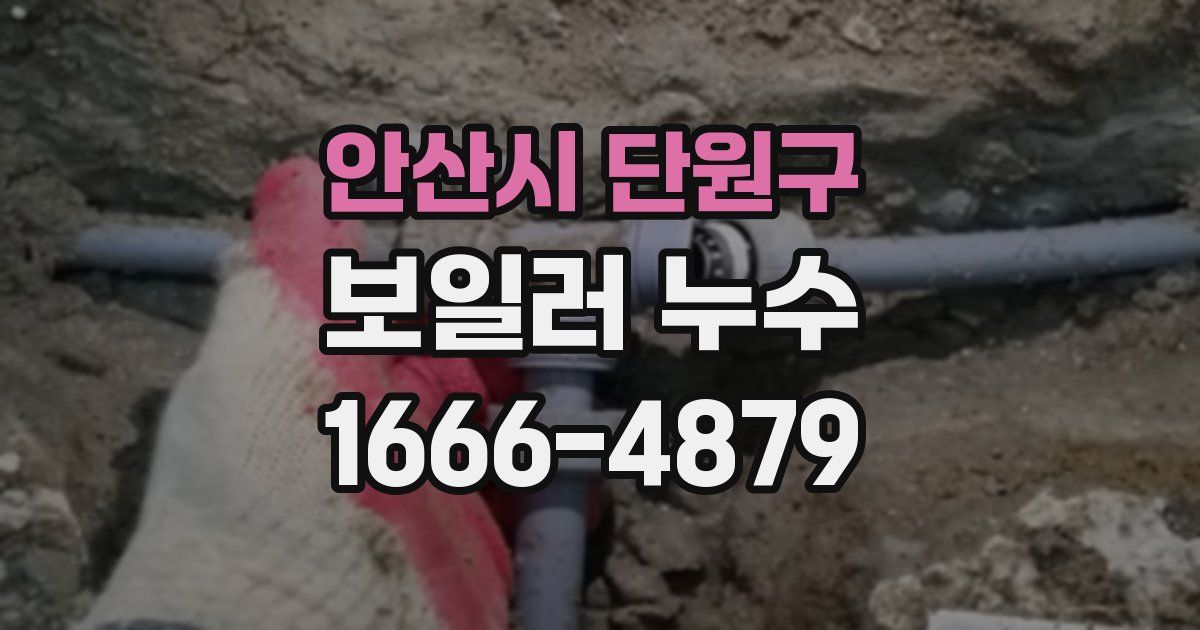 안산시 단원구 보일러 누수