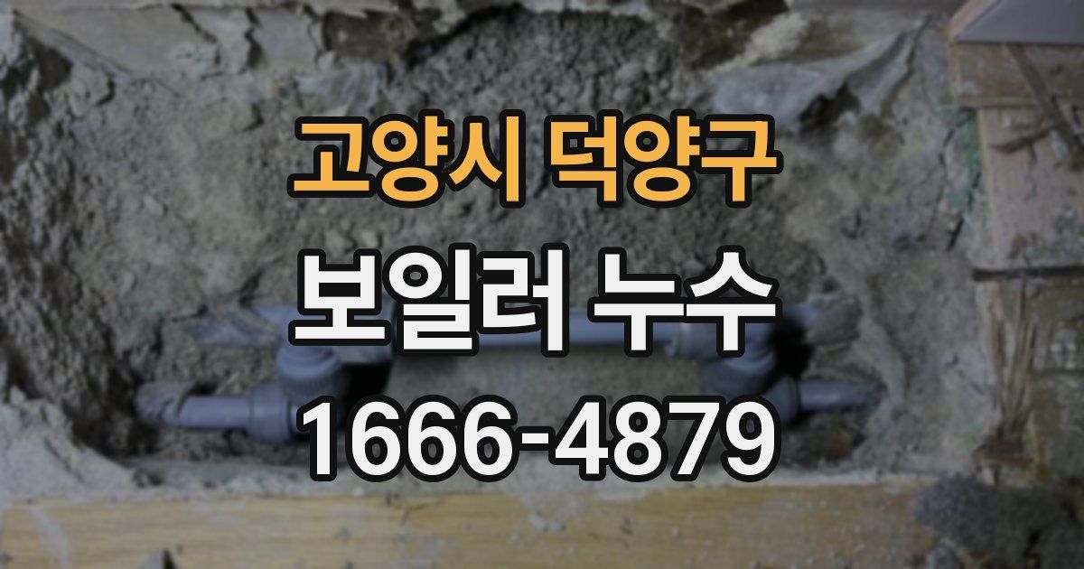 고양시 덕양구 보일러 누수