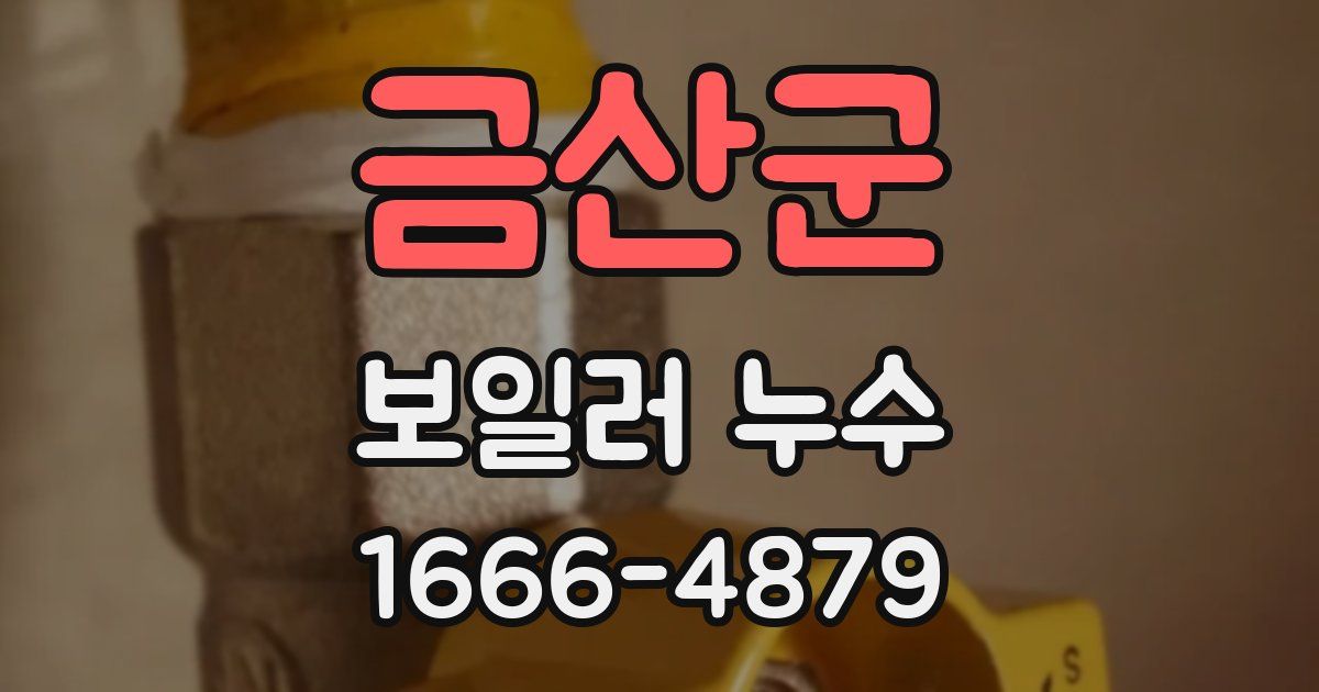 금산군 보일러 누수