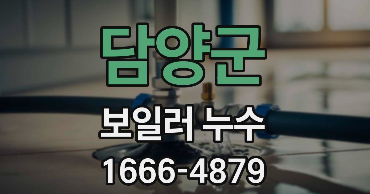 담양군 보일러 누수