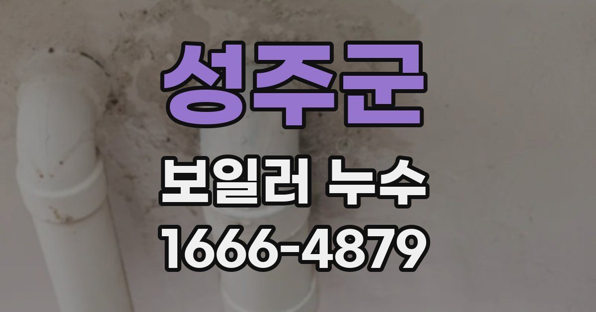 성주군 보일러 누수