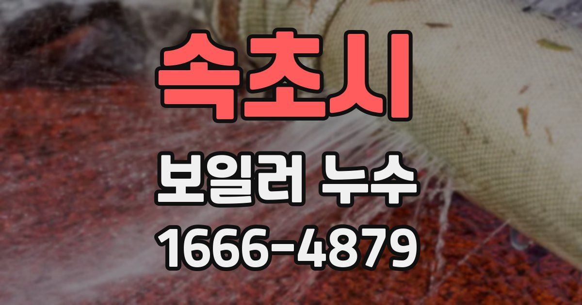 속초시 보일러 누수