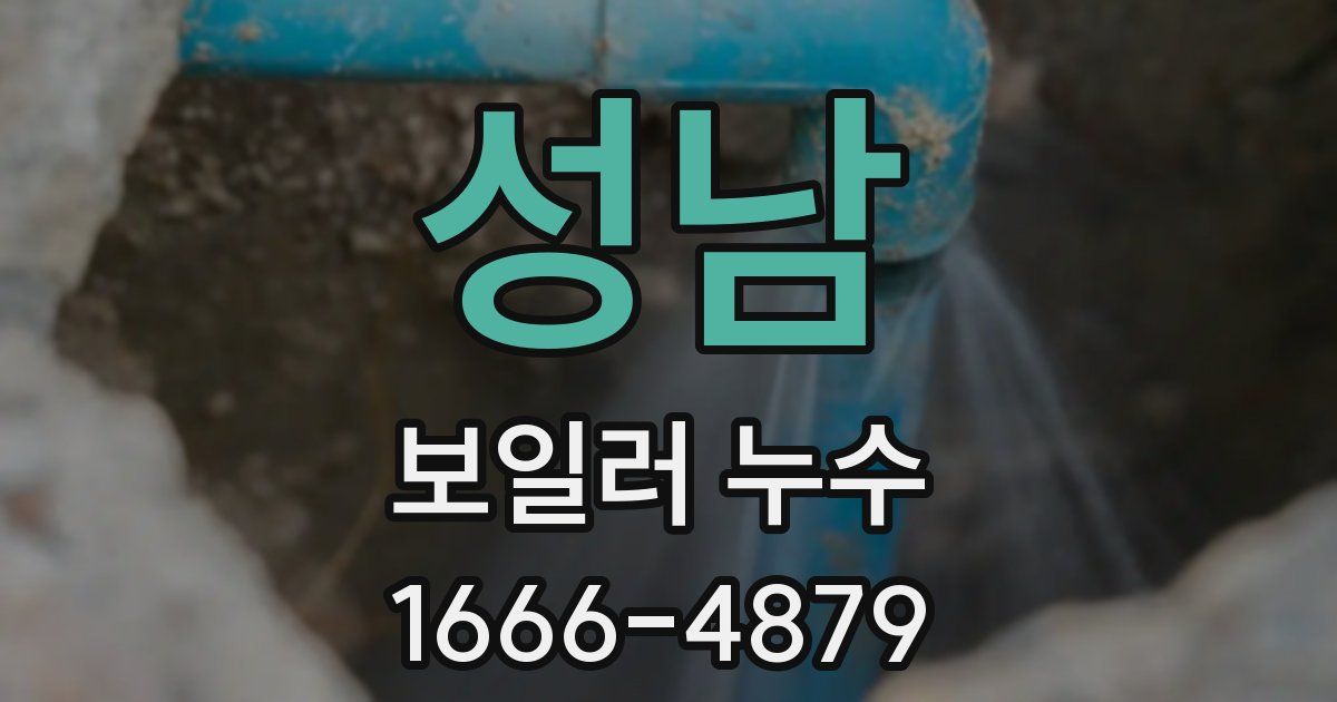 성남 보일러 누수