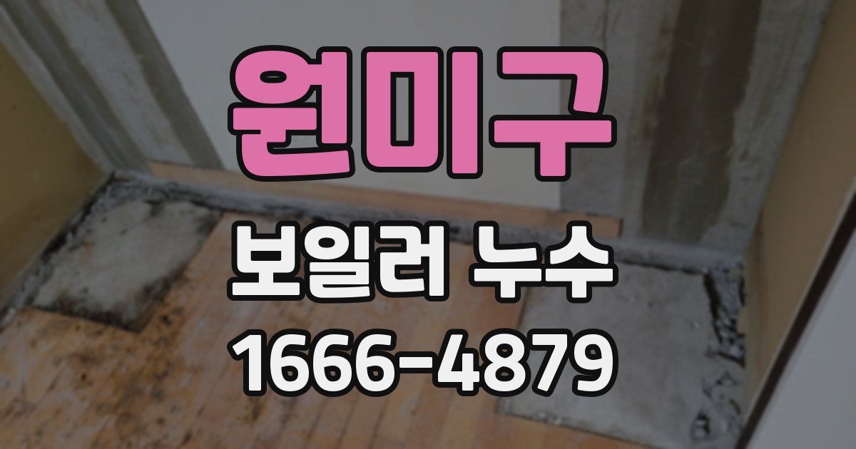 원미구 보일러 누수