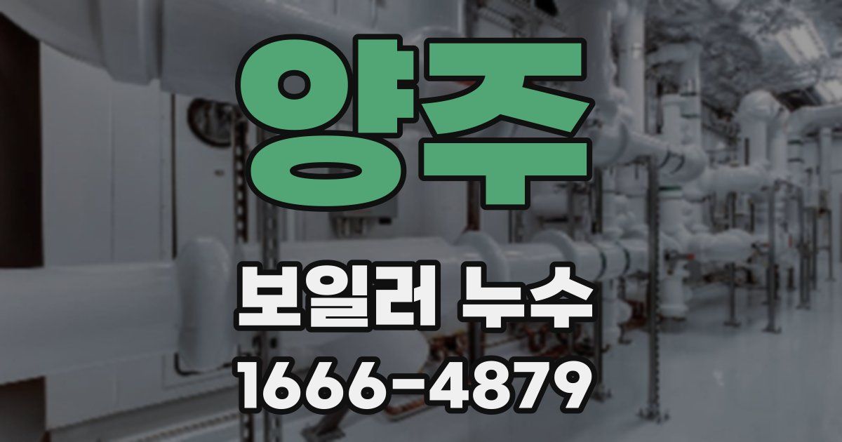 양주 보일러 누수