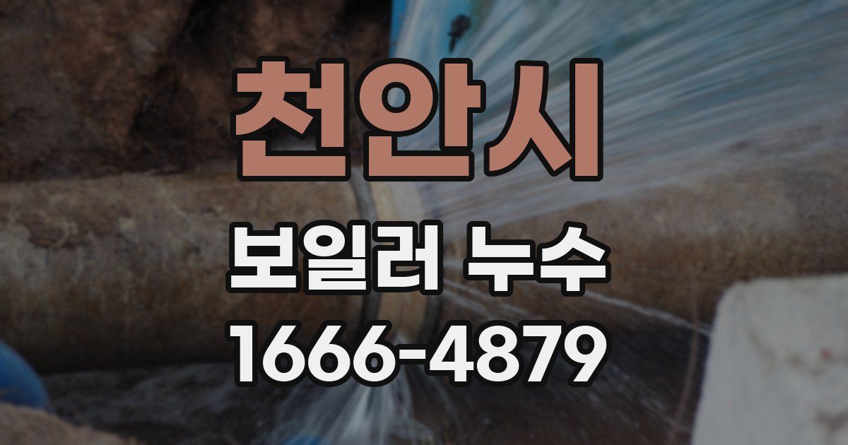 천안시 보일러 누수