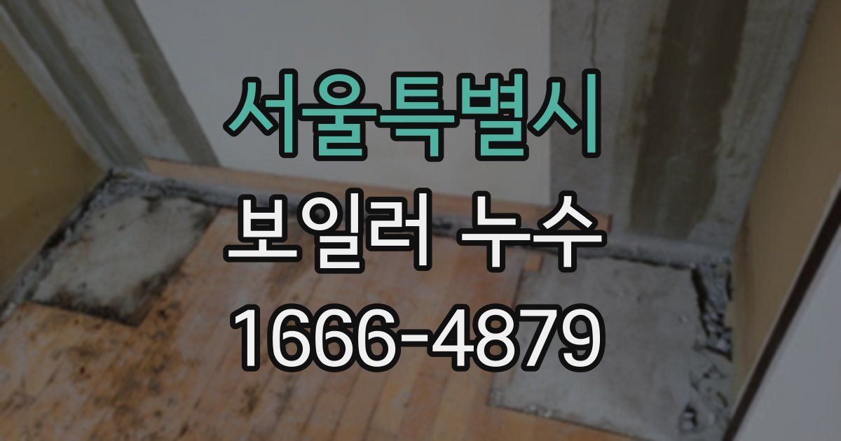 서울특별시 보일러 누수