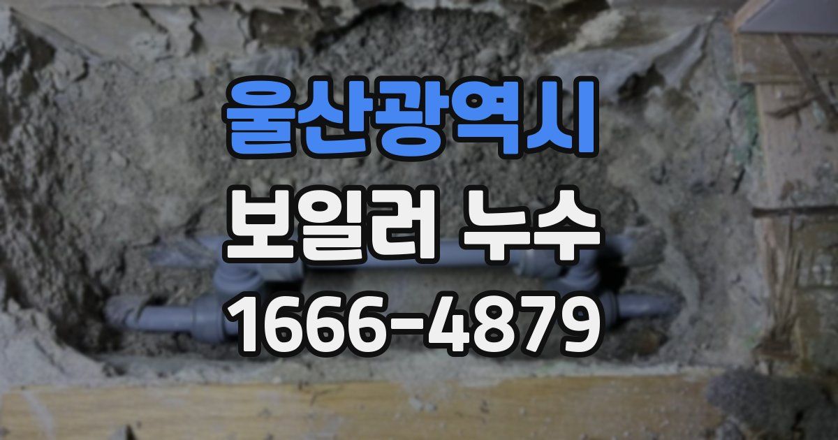 울산광역시 보일러 누수