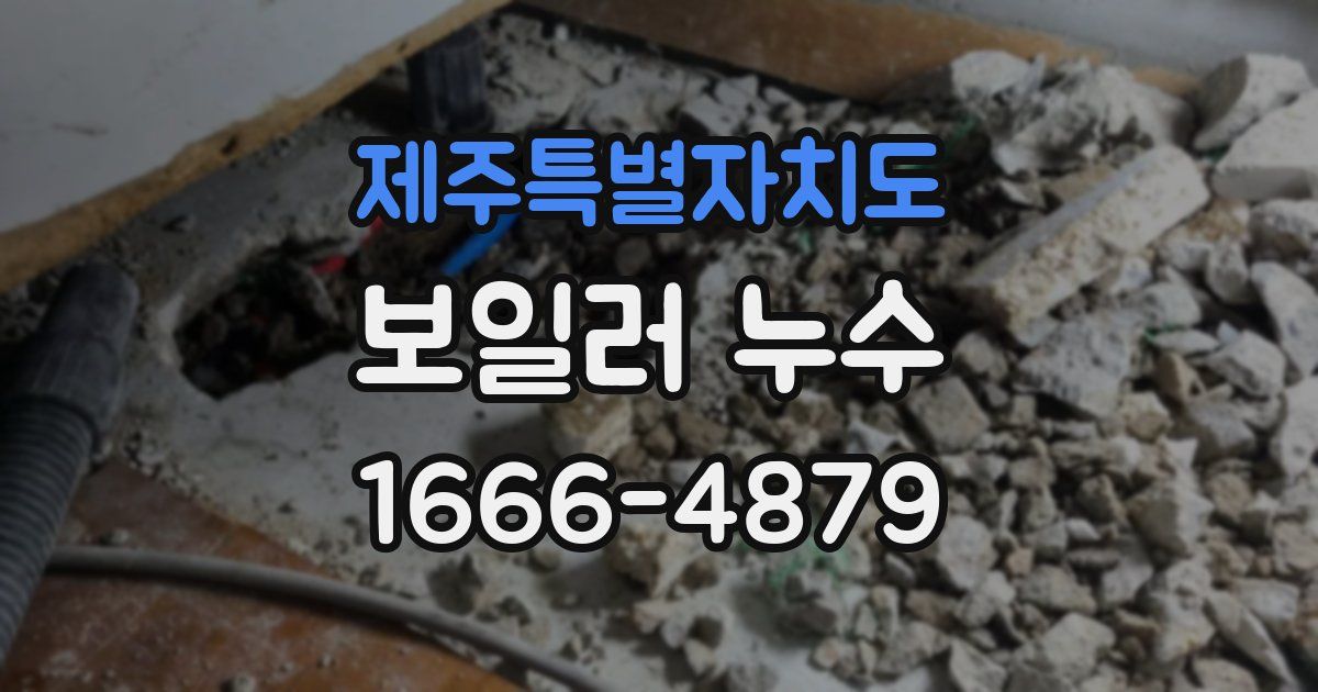 제주특별자치도 보일러 누수