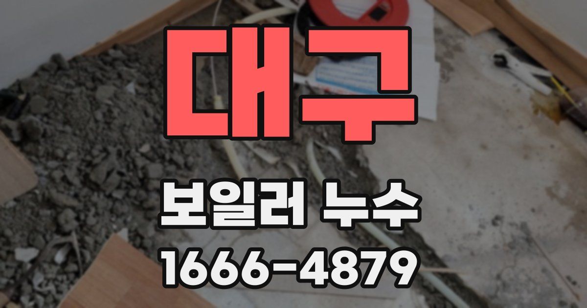 대구 보일러 누수