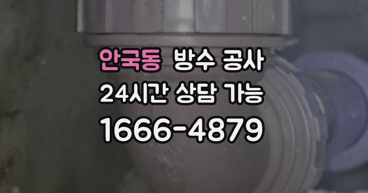 안국동 누수탐지