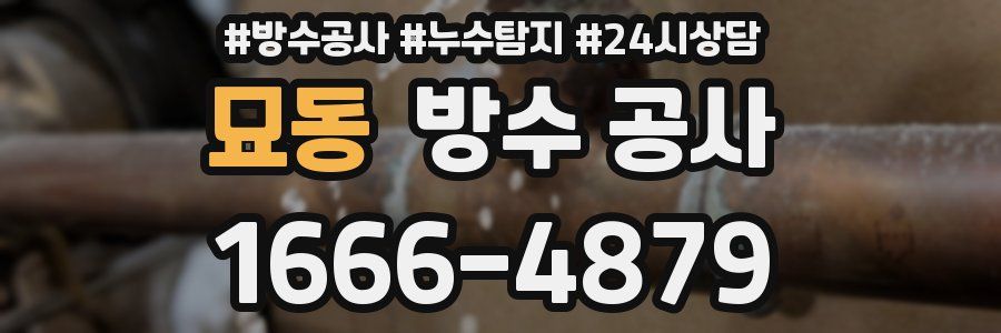 묘동 방수 공사