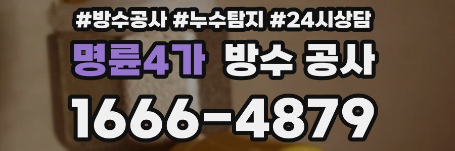 명륜4가 방수 공사