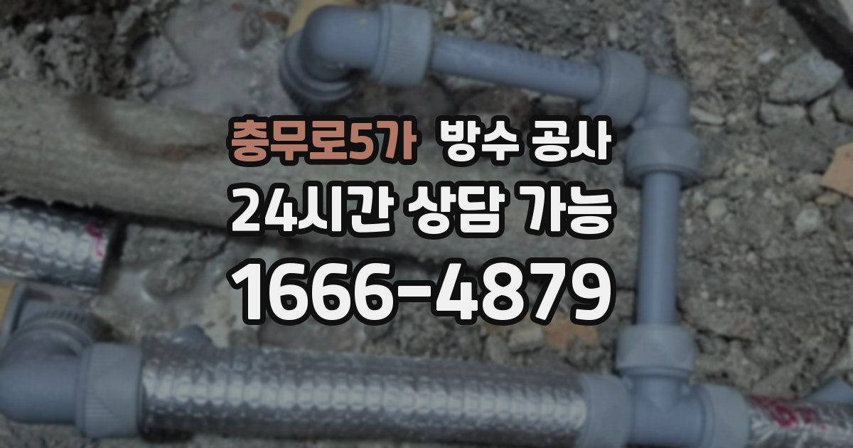 충무로5가 누수탐지