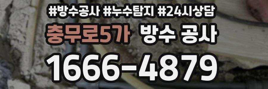 충무로5가 방수 공사