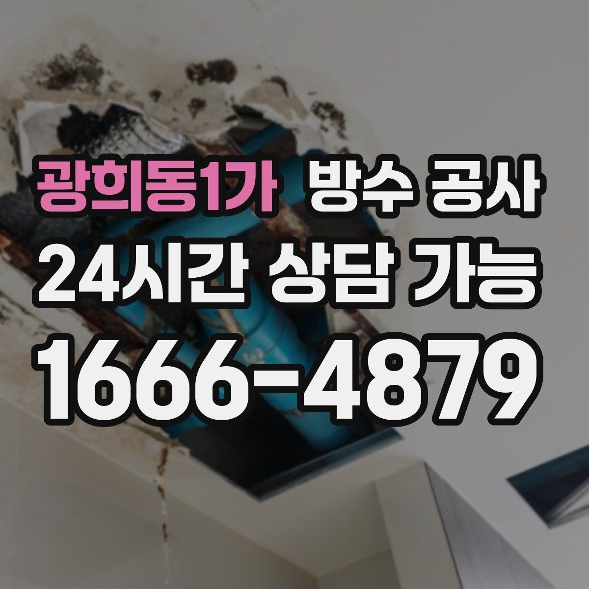 광희동1가 방수 공사 지하 누수로 콘크리트 변색이 늘 때