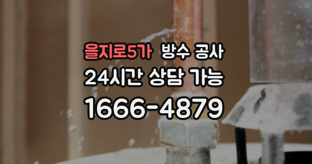 을지로5가 누수탐지