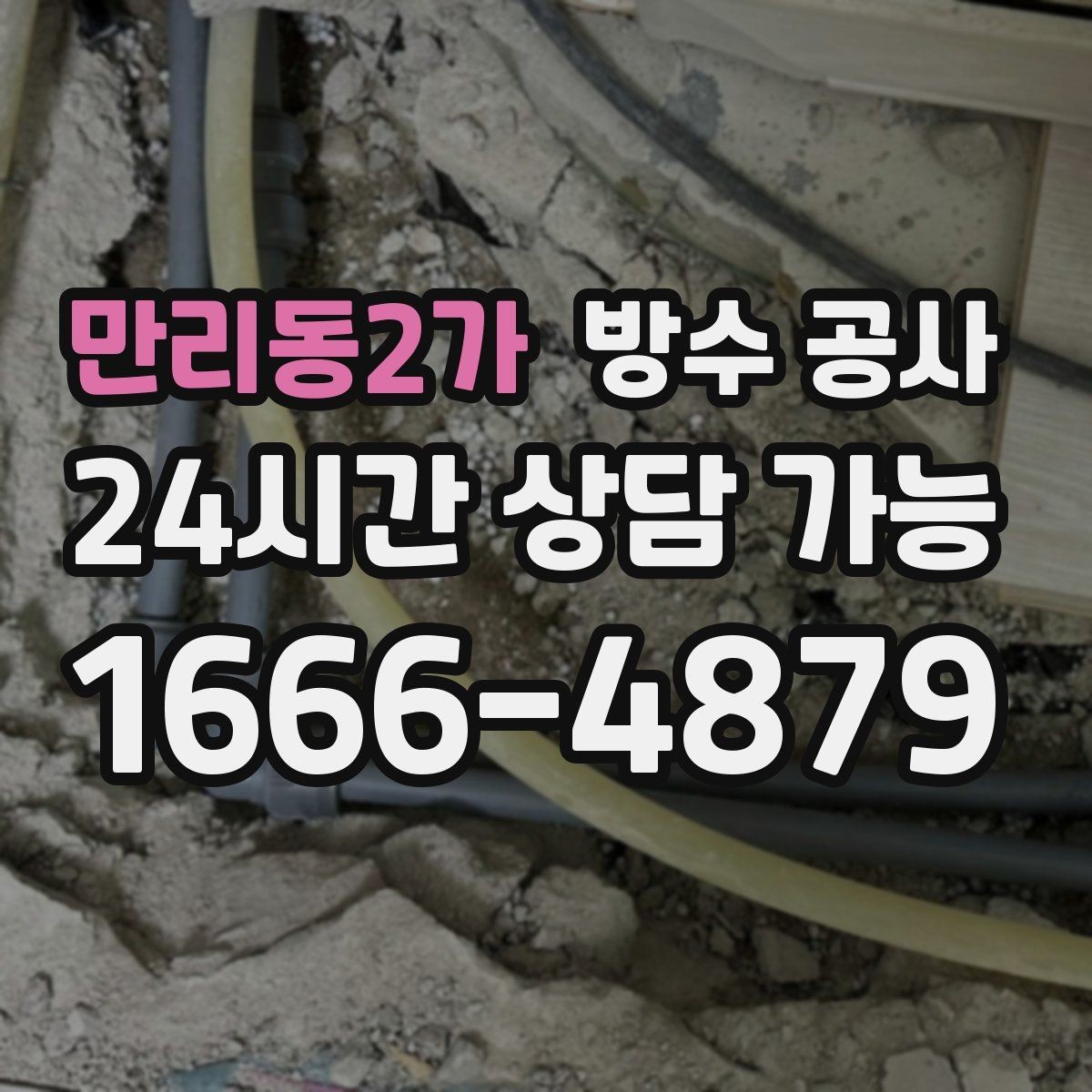 만리동2가 방수 공사 단독주택 마당과 벽 경계 젖음